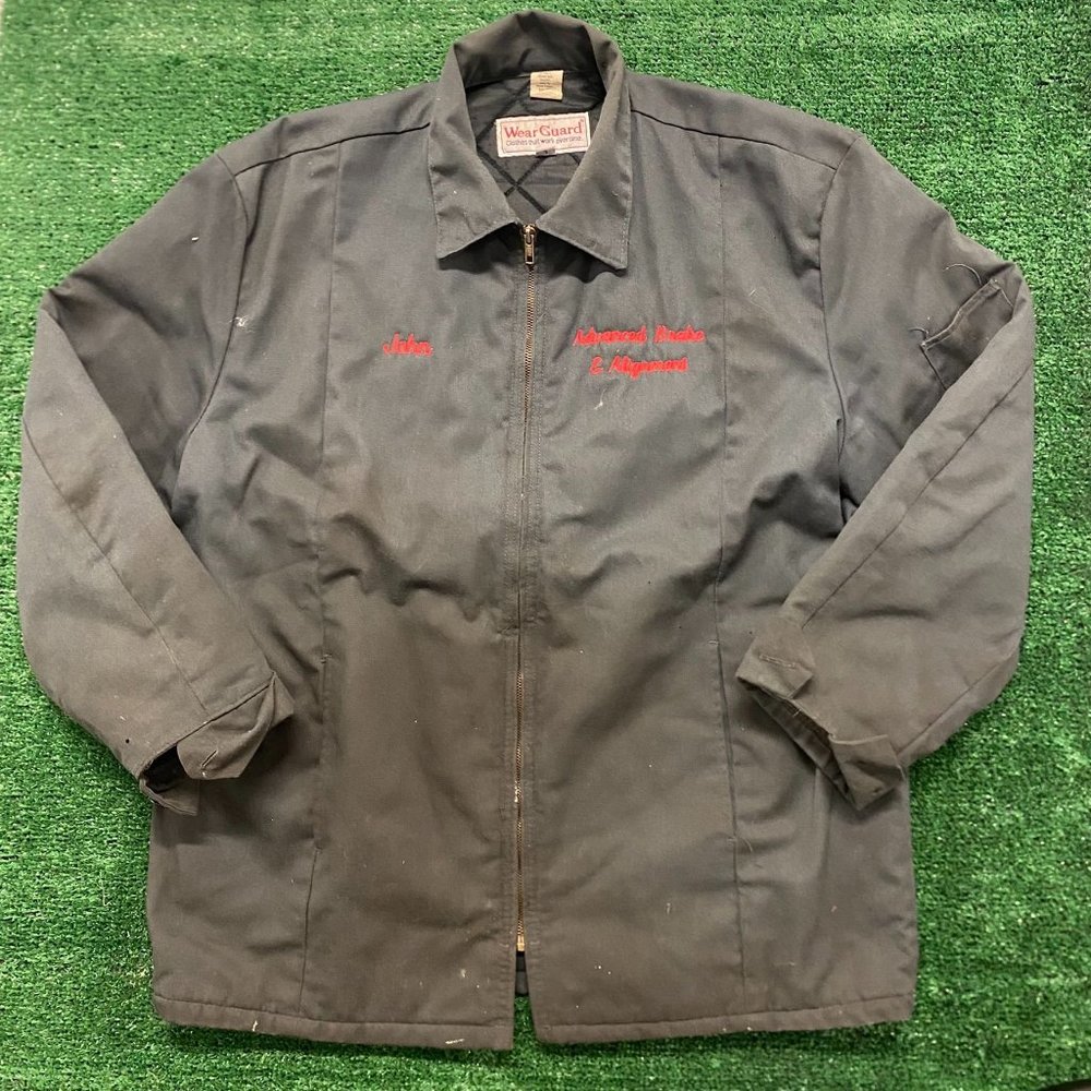 Vintage 80s WearGuard Mechanic Work Jacket Chore Coat Quilted Body Shop Rugged